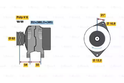 Генератор BOSCH для ALFA ROMEO 146 (930_) 1.9 JTD (930.B4B)
