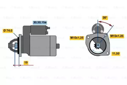 Стартер BOSCH для MAZDA 929 II (HB) 2.0 i GLX
