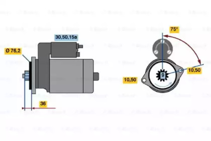 Стартер BOSCH для PORSCHE 911 3.3 SC Turbo