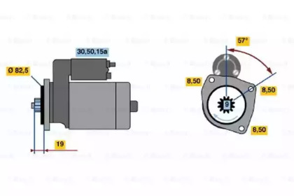 Стартер BOSCH для VW GOLF II (19E, 1G1) 1.8 i Cat Syncro