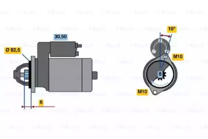 Стартер BOSCH для NISSAN BLUEBIRD (U11) 2.0 i
