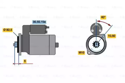 Стартер BOSCH для NISSAN BLUEBIRD (U11) 2.0 i