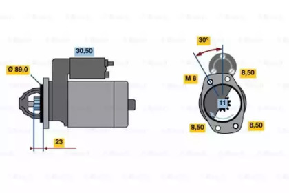 Система стартера BOSCH для PEUGEOT J9 автобус 2.5 D