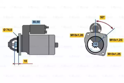 Система стартера BOSCH для KIA SHUMA (FB) 1.8 i 16V