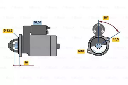 Стартер BOSCH для NISSAN PRIMERA Traveller (WP11) 2.0 16V