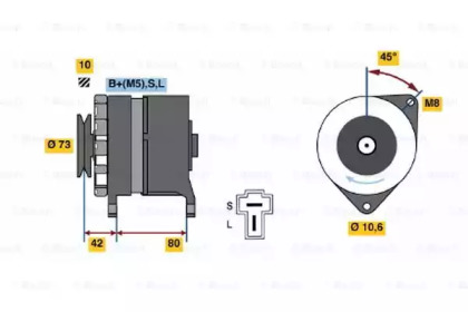 Генератор BOSCH для NISSAN STANZA (T11) 1.8 SGL