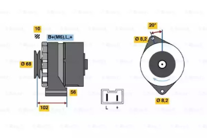Генератор BOSCH для RENAULT RAPID Фургон (F40_, G40_) 1.4 (F402)