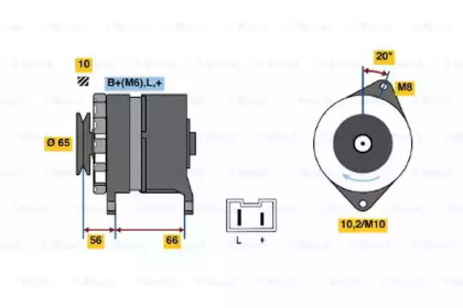 Генератор BOSCH для RENAULT CLIO I (B/C57_, 5/357_) 1.4