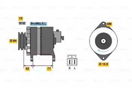 Генератор BOSCH для NISSAN TERRANO I (WD21) 2.7 TD 4WD