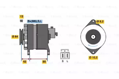 Генератор BOSCH для NISSAN SUNNY III Traveller (Y10) 2.0 D