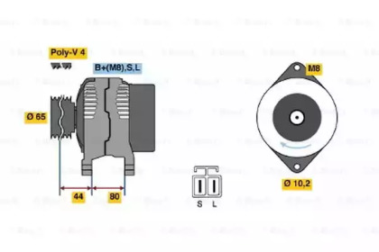 Генератор BOSCH для NISSAN PRIMERA Traveller (W10) 1.6 i