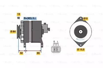 Генератор BOSCH для NISSAN ALMERA I (N15) 2.0 D