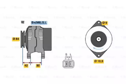 Генератор BOSCH для NISSAN PRIMERA Traveller (WP11) 2.0 TD