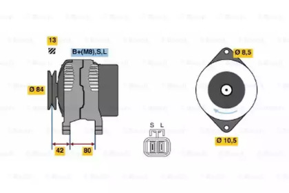 Генератор BOSCH для NISSAN ALMERA I (N15) 2.0 D
