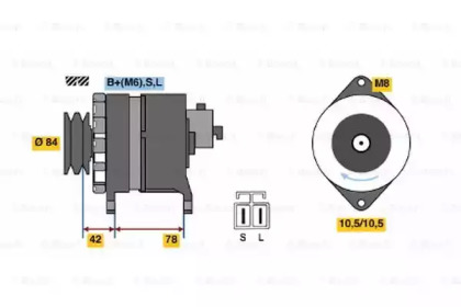 Генератор BOSCH для NISSAN URVAN Фургон (E24) 2.5 D