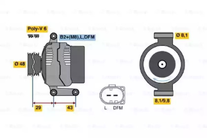 Генератор BOSCH для MINI MINI Кабриолет (R52) Cooper