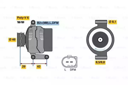 Генератор BOSCH для MINI MINI Кабриолет (R52) Cooper