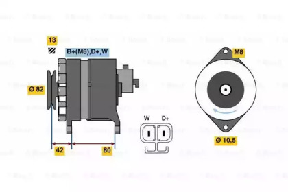 Генератор BOSCH для NISSAN TRADE автобус 3.0 TDiC