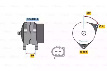 Генератор BOSCH для PEUGEOT BOXER c бортовой платформой/ходовая часть 3.0 HDi