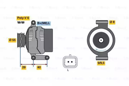 Генератор BOSCH для NISSAN KUBISTAR (X76) 1.6 16V