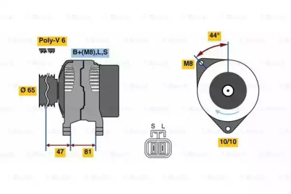 Генератор BOSCH для NISSAN PRIMERA Hatchback (P11) 2.0 16V