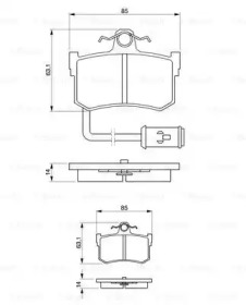 Дисковой тормозной механизм BOSCH для HONDA LEGEND I (HS, KA) 2.5 i (HS)