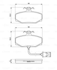 Тормозные колодки BOSCH для JAGUAR XJ (XJ40, XJ81) 6 3.2 24V