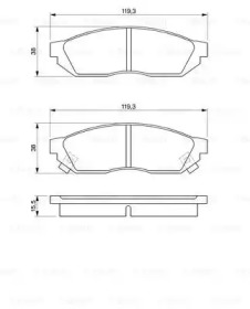 Тормозные колодки BOSCH для HONDA CIVIC II Хэтчбек (SS, SL) 1300 L (SS)