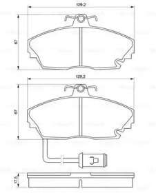 Дисковой тормозной механизм BOSCH для HONDA LEGEND I (HS, KA) 2.5 i (HS)