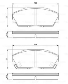 Тормозные колодки BOSCH для HONDA LEGEND I купе (KA_) 2.7 i 24V (KA3)