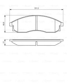 Дисковой тормозной механизм BOSCH для NISSAN CEFIRO II седан (A32) 2.0