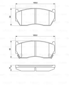 Дисковой тормозной механизм BOSCH для NISSAN ALMERA I (N15) 2.0 D