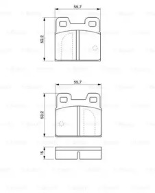 Тормозные колодки BOSCH для ALFA ROMEO ALFETTA (116_) 1.8 (116.B2)