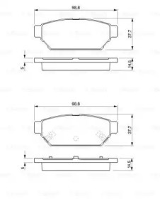 Тормозные колодки BOSCH для MITSUBISHI LANCER V (CB_A, CD_A, CE_A) 1.3 (CB1A)