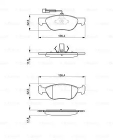 Дисковой тормозной механизм BOSCH для ALFA ROMEO 146 (930_) 1.9 TD (930.B4A)
