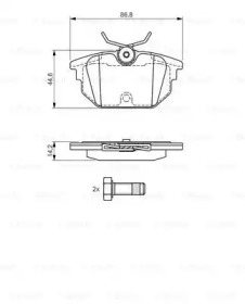 Дисковой тормозной механизм BOSCH для ALFA ROMEO 146 (930_) 2.0 16V Quadrifoglio (930.B5)