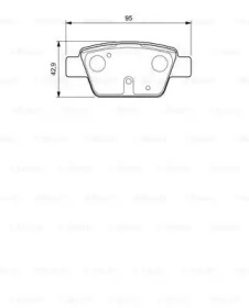 Тормозные колодки BOSCH для FIAT STILO Multi Wagon (192_) 1.9 JTD