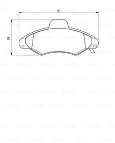Тормозные колодки BOSCH для FORD ESCORT '95 Фургон (AVL) 1.8 D