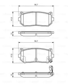 Дисковой тормозной механизм BOSCH для KIA SHUMA (FB) 1.8 i 16V