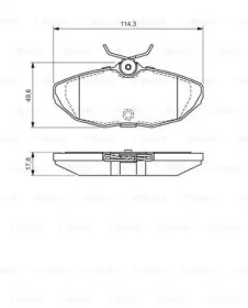 Тормозные колодки BOSCH для JAGUAR S-TYPE (X200) 2.5 V6