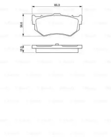 Дисковой тормозной механизм BOSCH для HONDA ACCORD II Hatchback (AC, AD) 1.8 EX (AD)