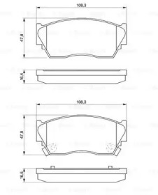 Тормозные колодки BOSCH для NISSAN SUNNY III Liftback (N14) 1.6 i