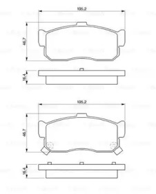 Дисковой тормозной механизм BOSCH для NISSAN ALMERA I (N15) 2.0 D