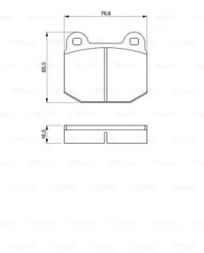 Тормозные колодки BOSCH для OPEL REKORD D 1.9