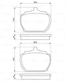 Дисковой тормозной механизм BOSCH для FORD TRANSIT Фургон (V_ _) 2.4 D (VVS)