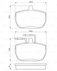Дисковой тормозной механизм BOSCH для FORD TRANSIT Фургон (V_ _) 2.4 D (VVS)