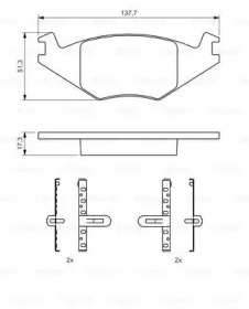 Дополнительные работы BOSCH для VW GOLF II (19E, 1G1) 1.8 GTI 16V
