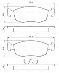 Дисковой тормозной механизм BOSCH для FORD SIERRA Хэтчбек (GBC, GBG) 2.0 i DOHC