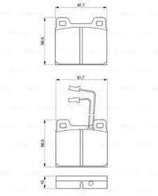 Тормозные колодки BOSCH для ALFA ROMEO ALFETTA (116_) 1.8 (116.B2)