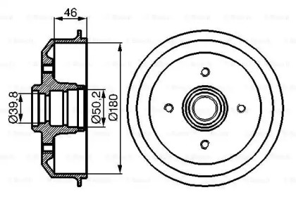 Тормозной барабан BOSCH для FORD ESCORT IV Turnier (AWF, AVF) 1.6 D